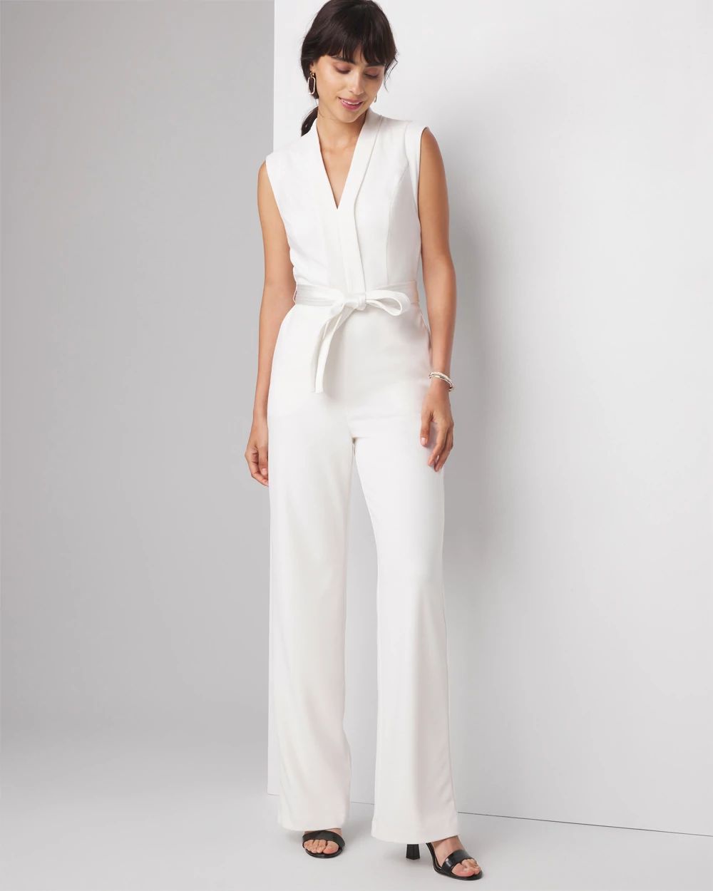 Sleeveless Tie Waist Jumpsuit
