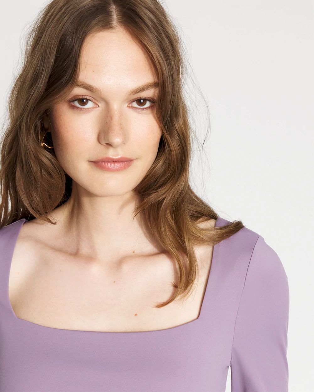 WHBM FORME™ All Ways Stretch Square Neck Long-Sleeve Tee