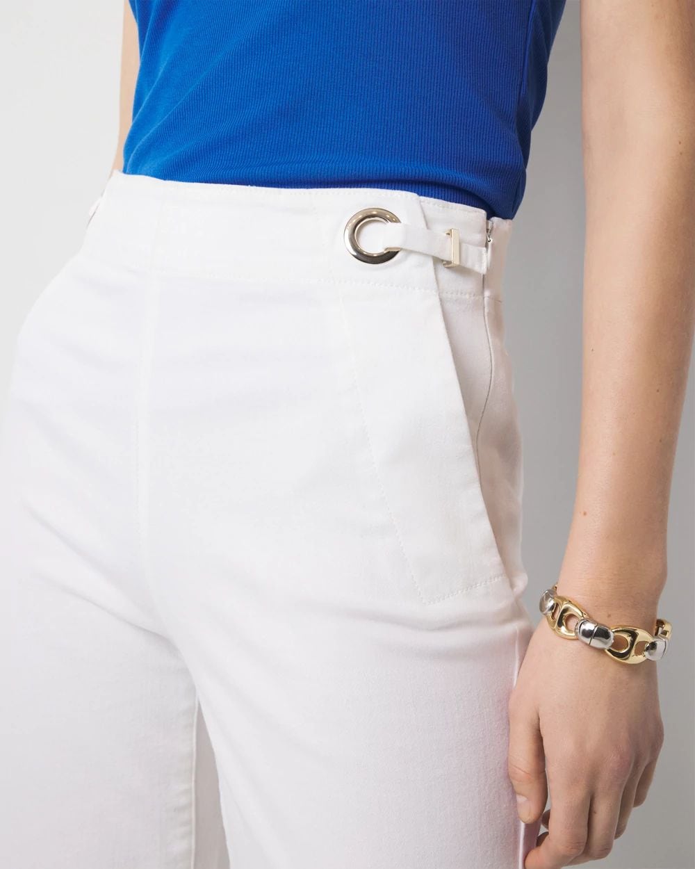 Extra High-Rise Novelty Waist Wide Leg Jean