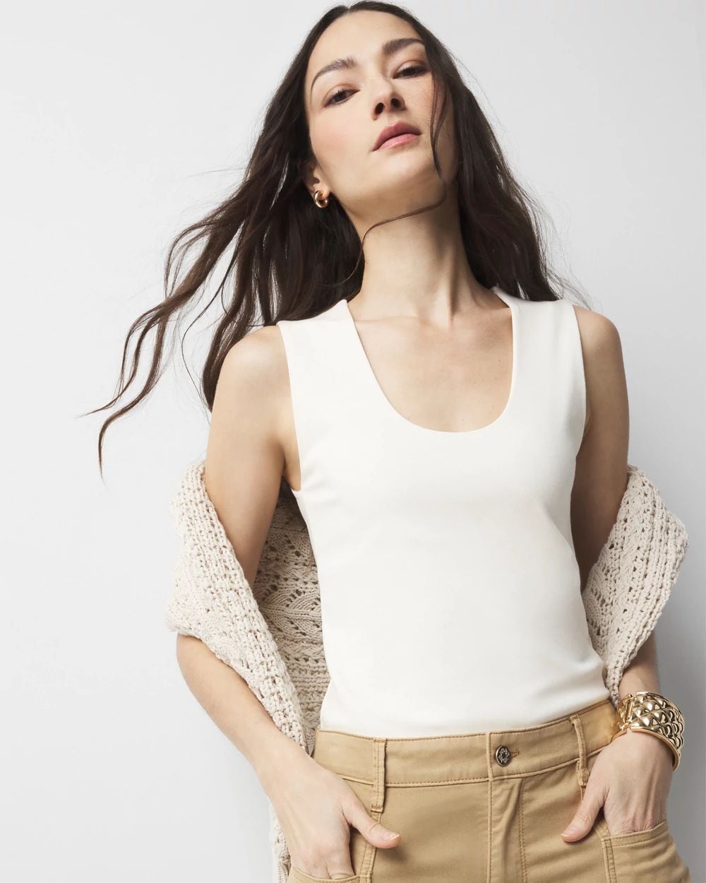 WHBMFORME™ All Ways Stretch Scoop Neck Shell