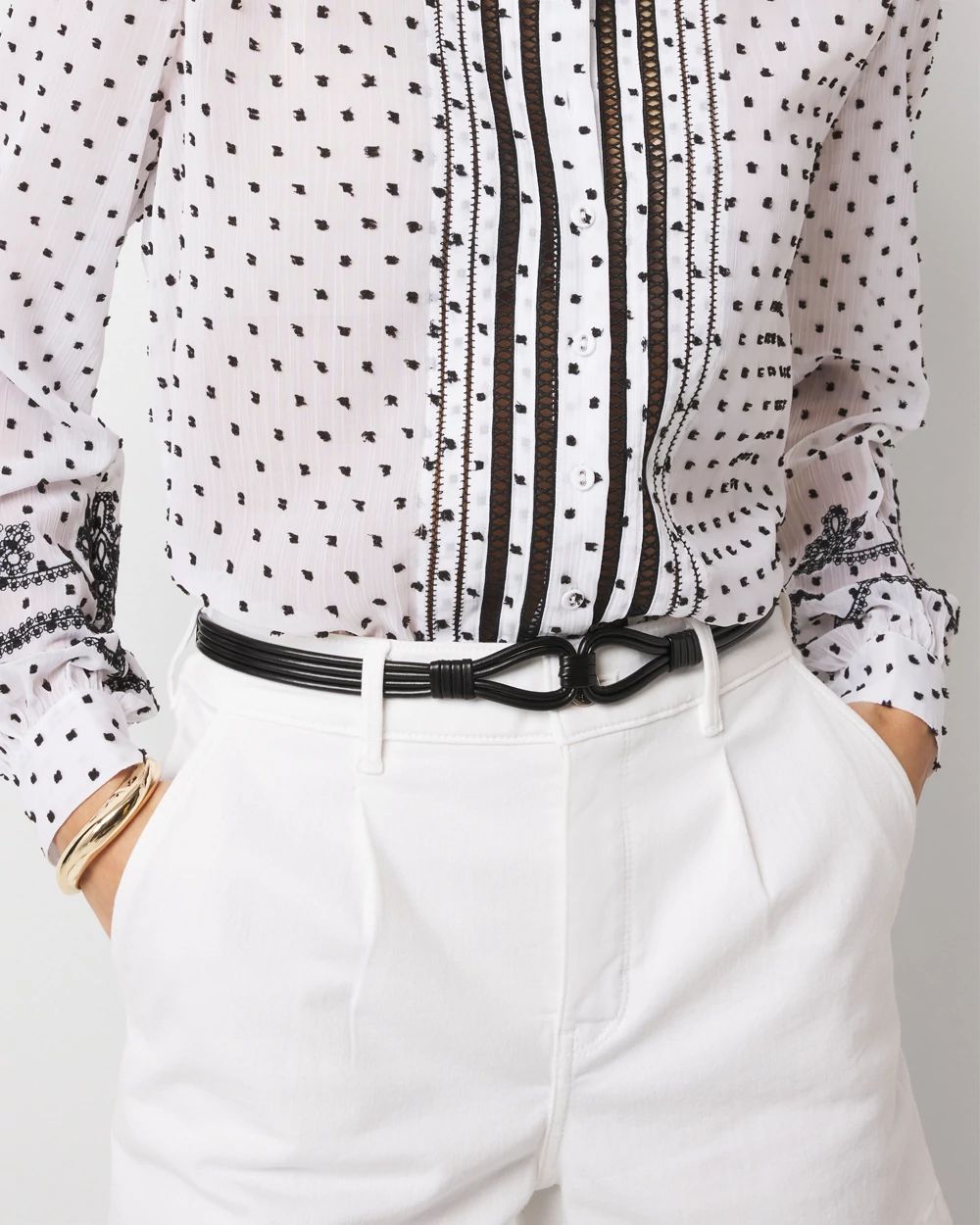 Knotted Skinny Stretch Belt