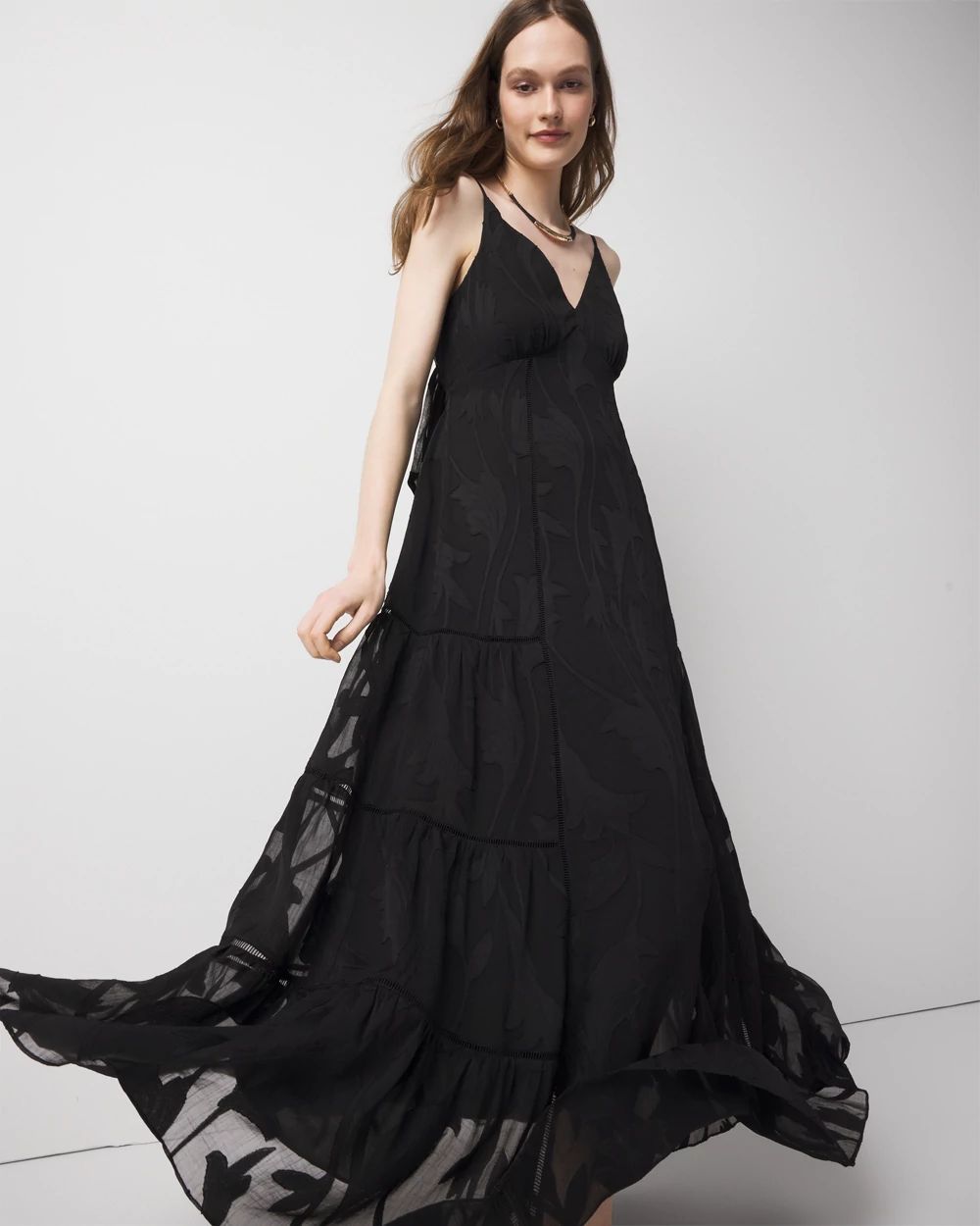 Petite Chiffon Burnout Maxi Dress