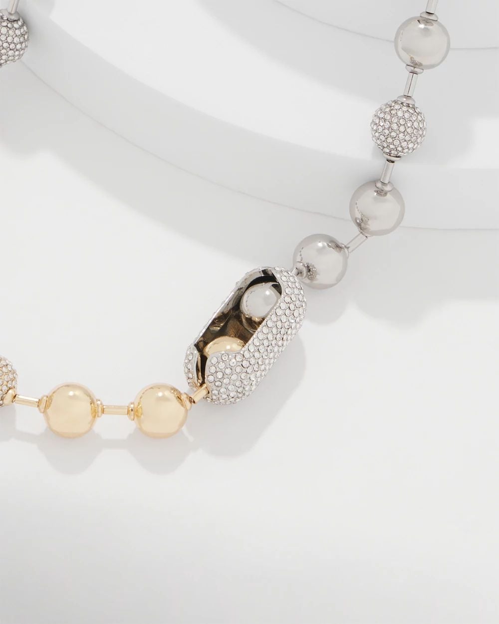 Mixed Metals + Pavé Short Necklace