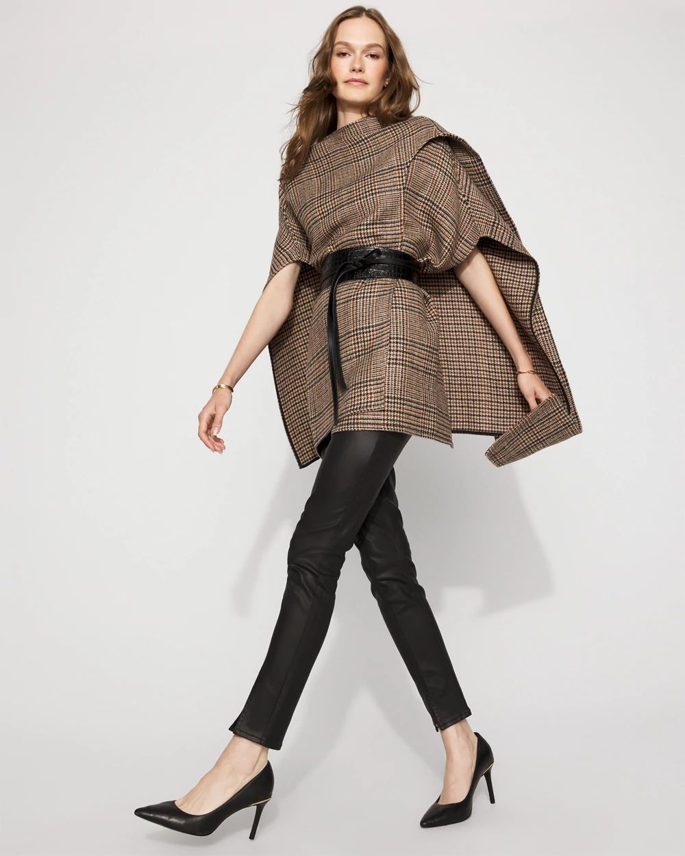 Plaid Wrap Coat
