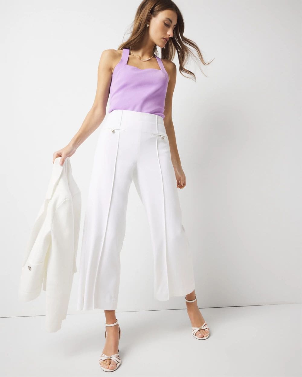 Cropped Wide Leg Pant