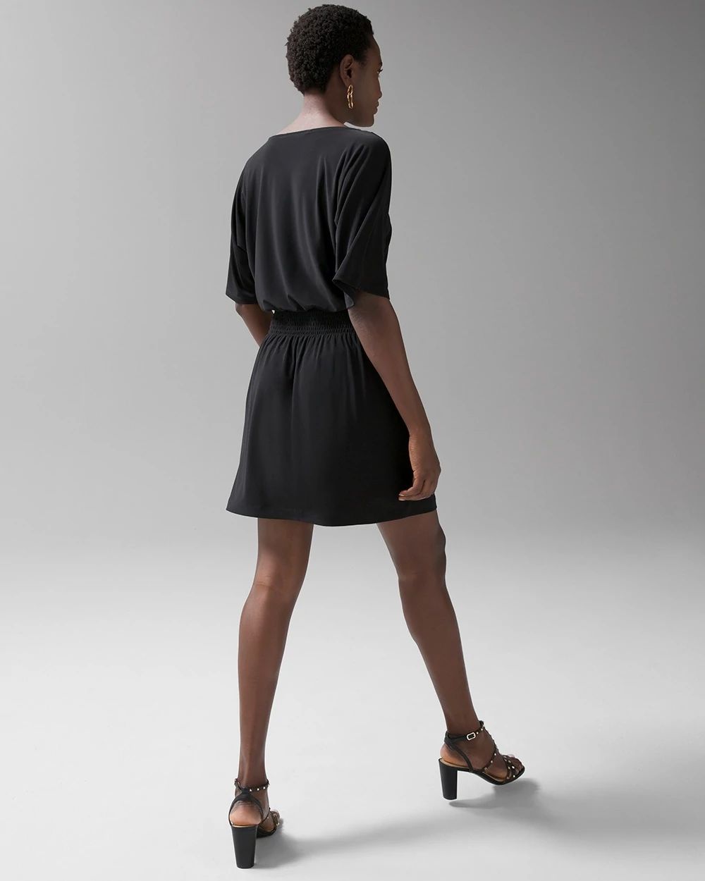 Kimono Sleeve Smocked Waist Dress click to view larger image.