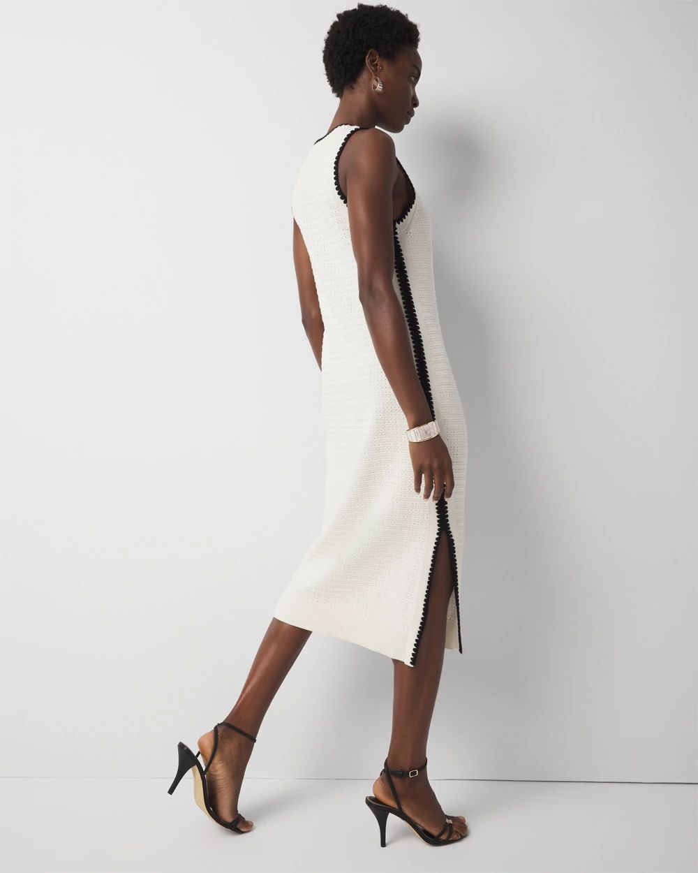 Contrast Trim Sweater Dress