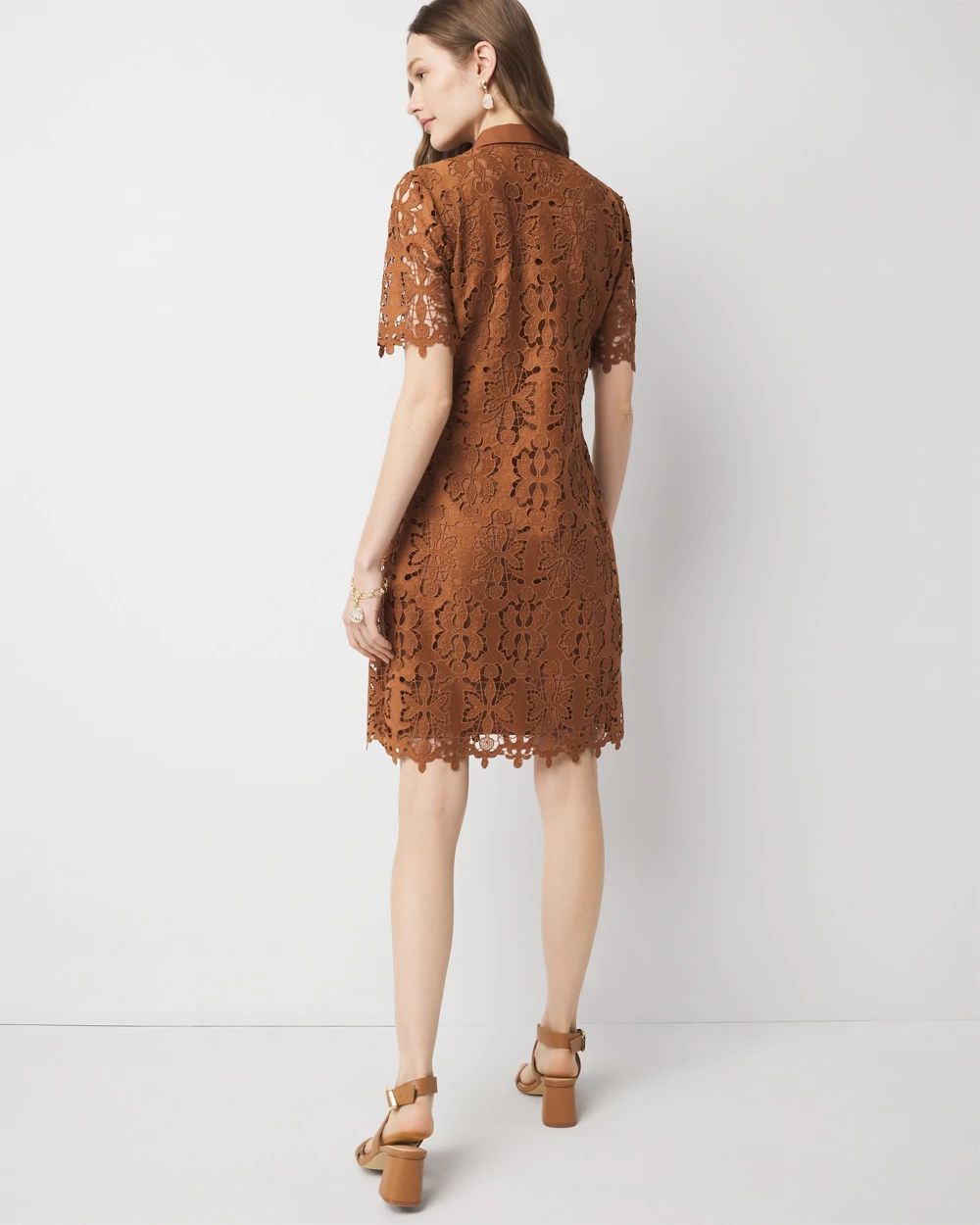 Lace Shirt Dress