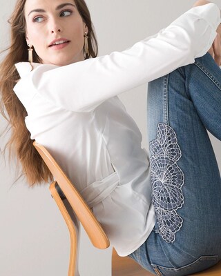 High-Rise Everyday Soft Denim™ Embroidered Straight Jeans