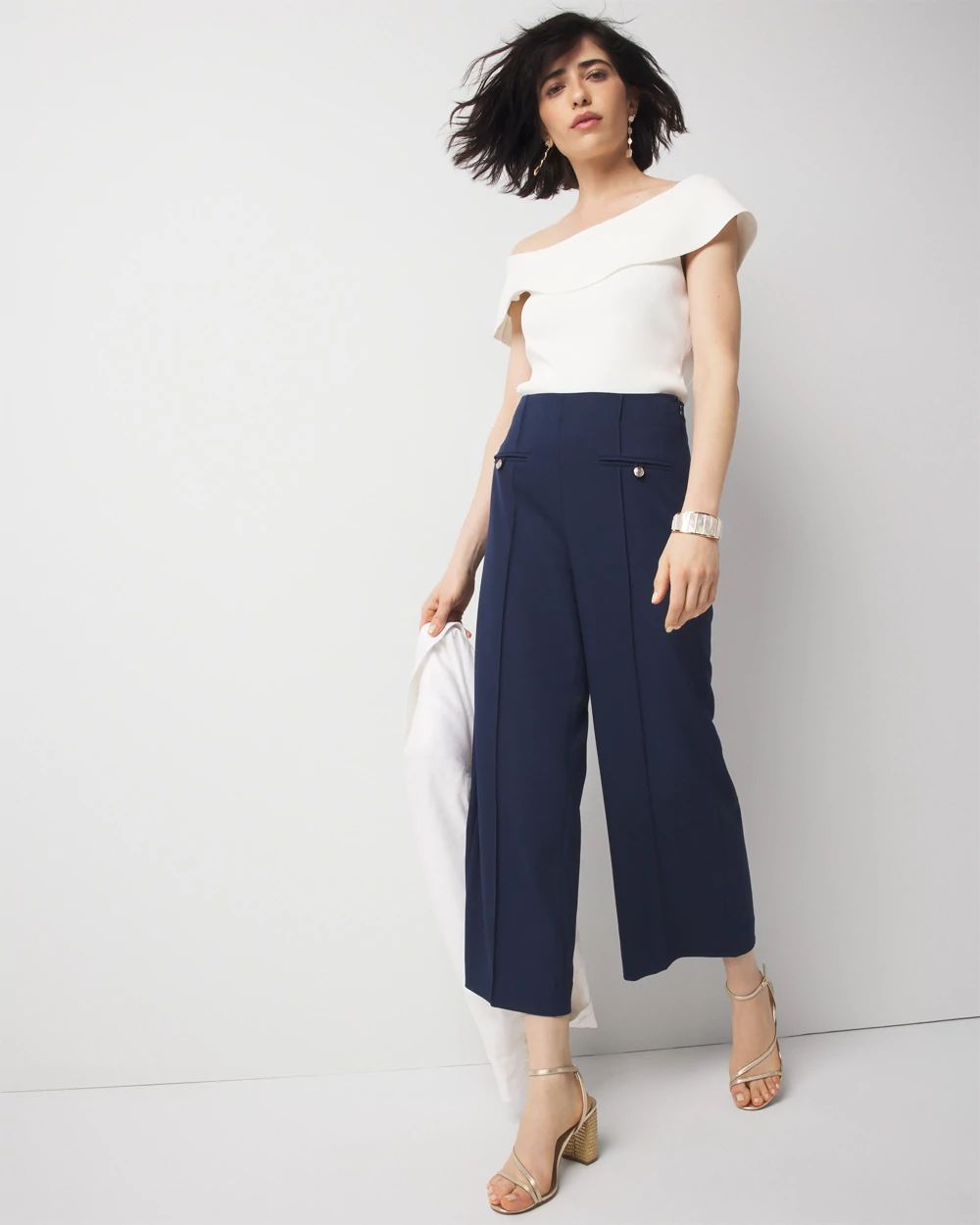 Cropped Wide Leg Pant