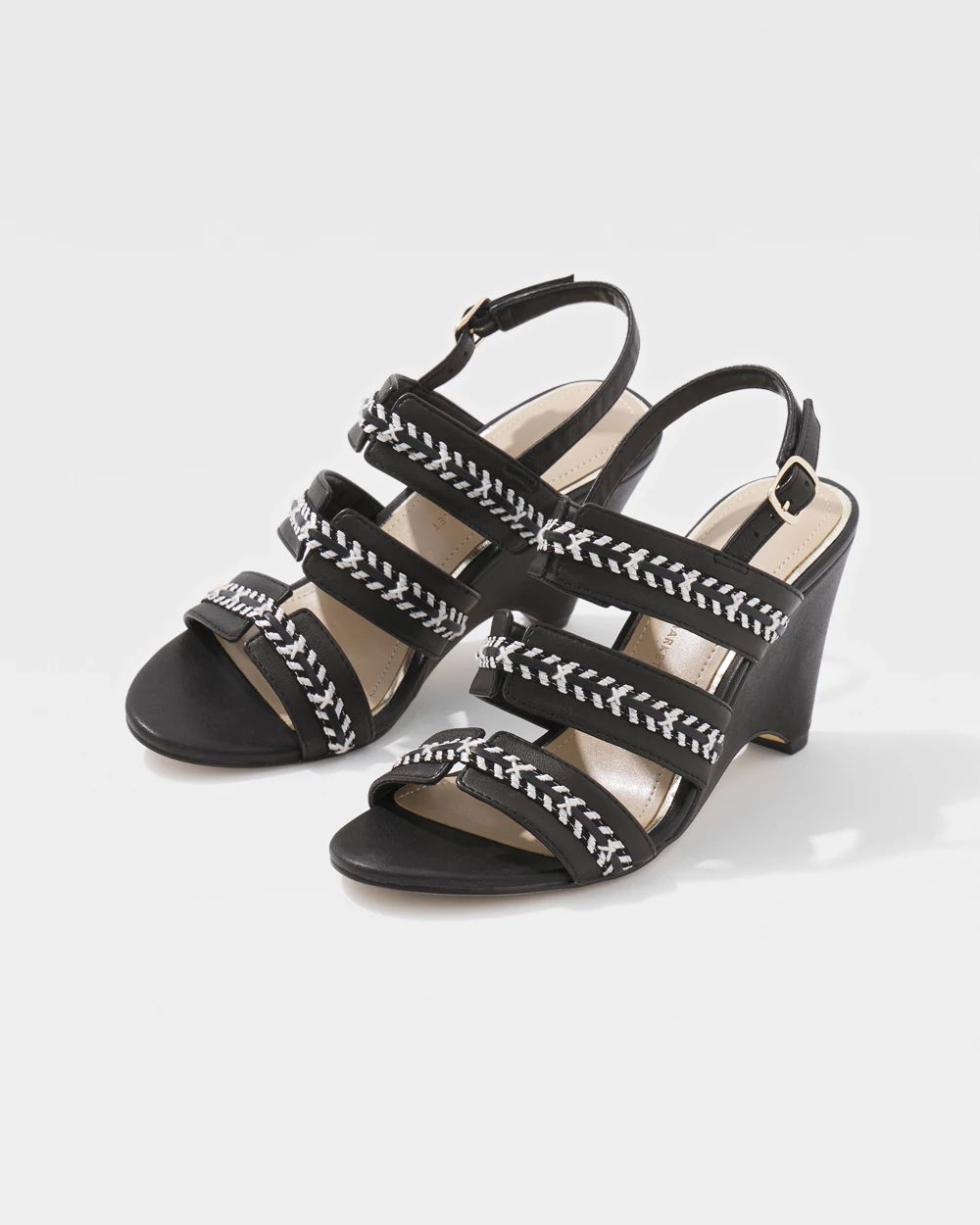 Raffia Whipstitch Wedge Sandal