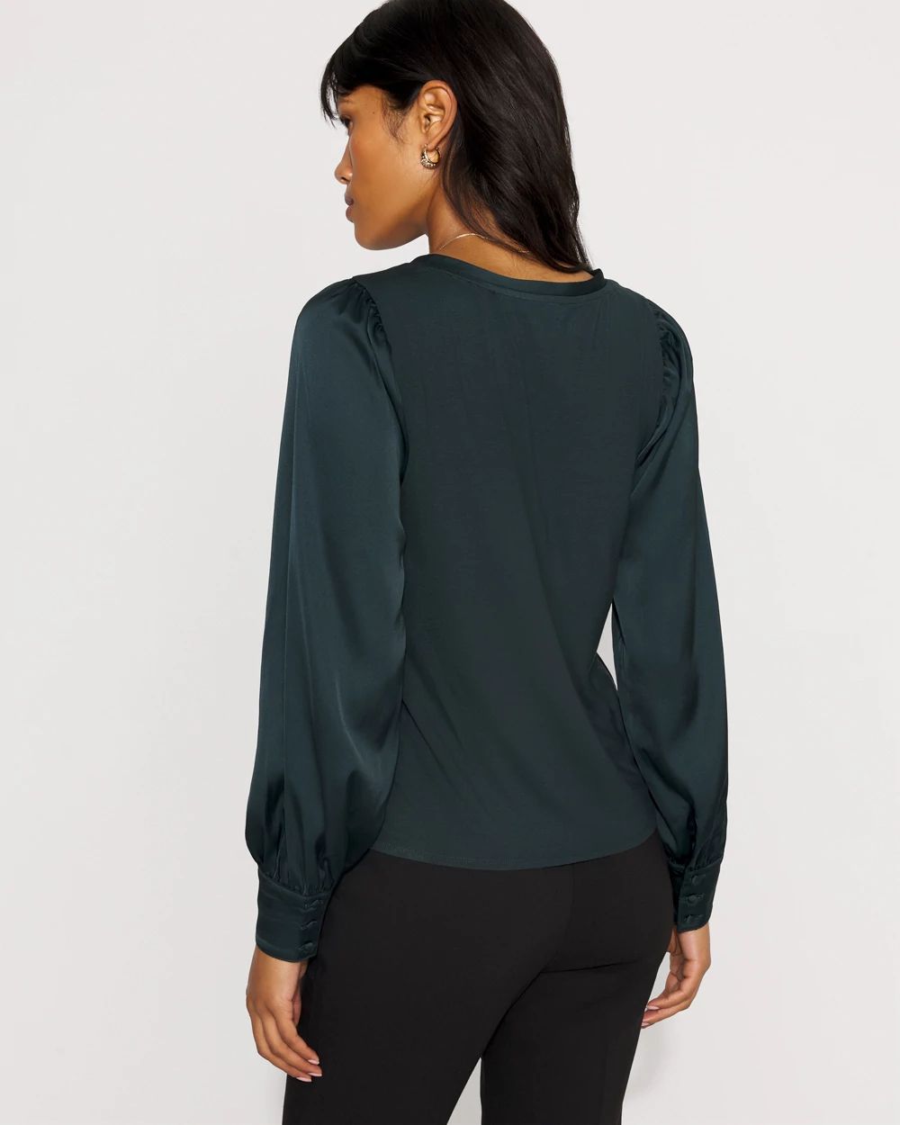Knit Mix Satin Top