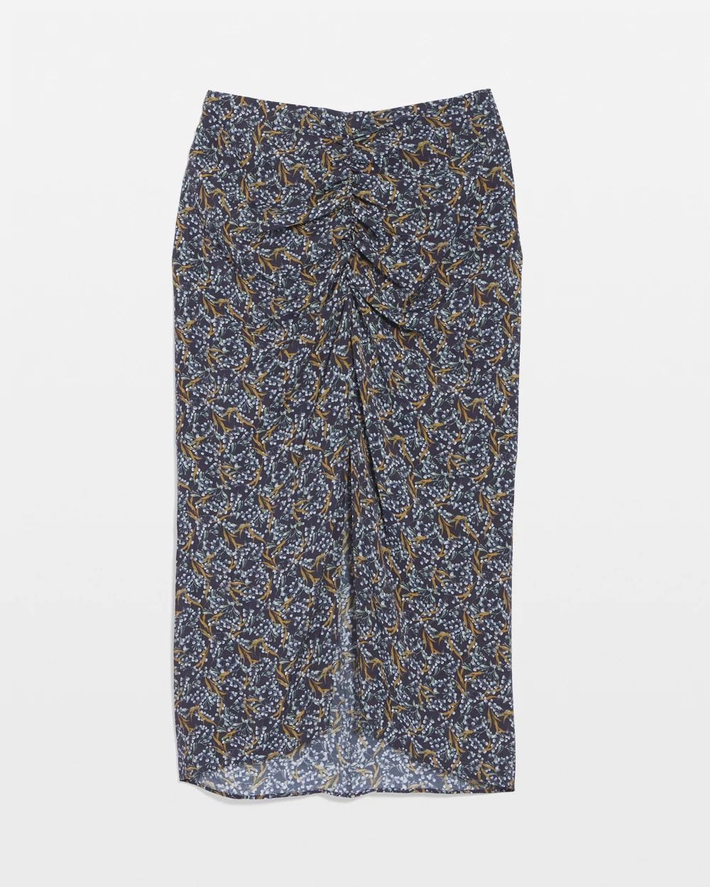 Draped Printed Skirt