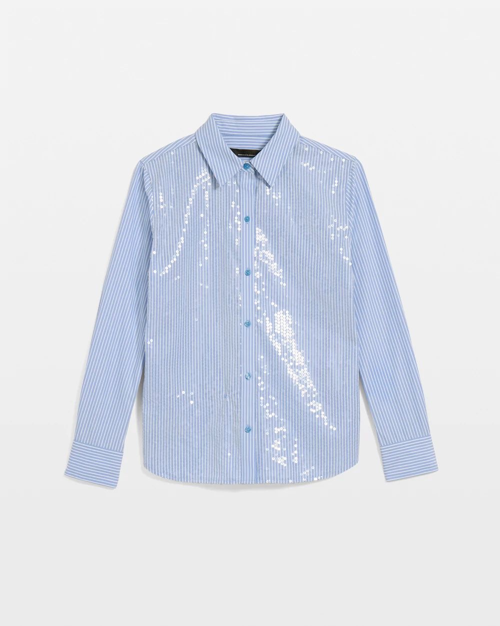 Sequin Striped Poplin Shirt
