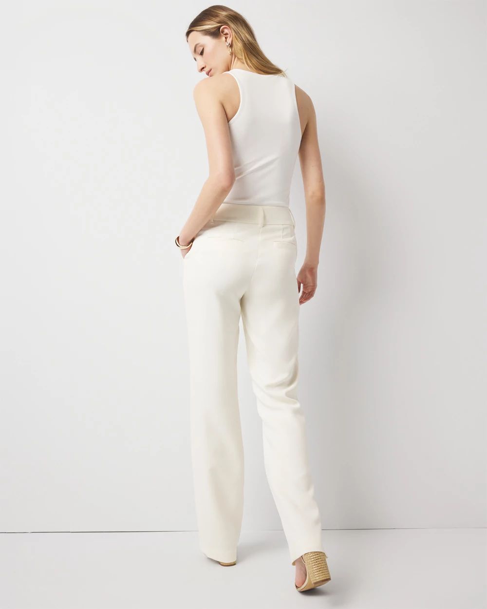 Wide Leg Crepe Trouser