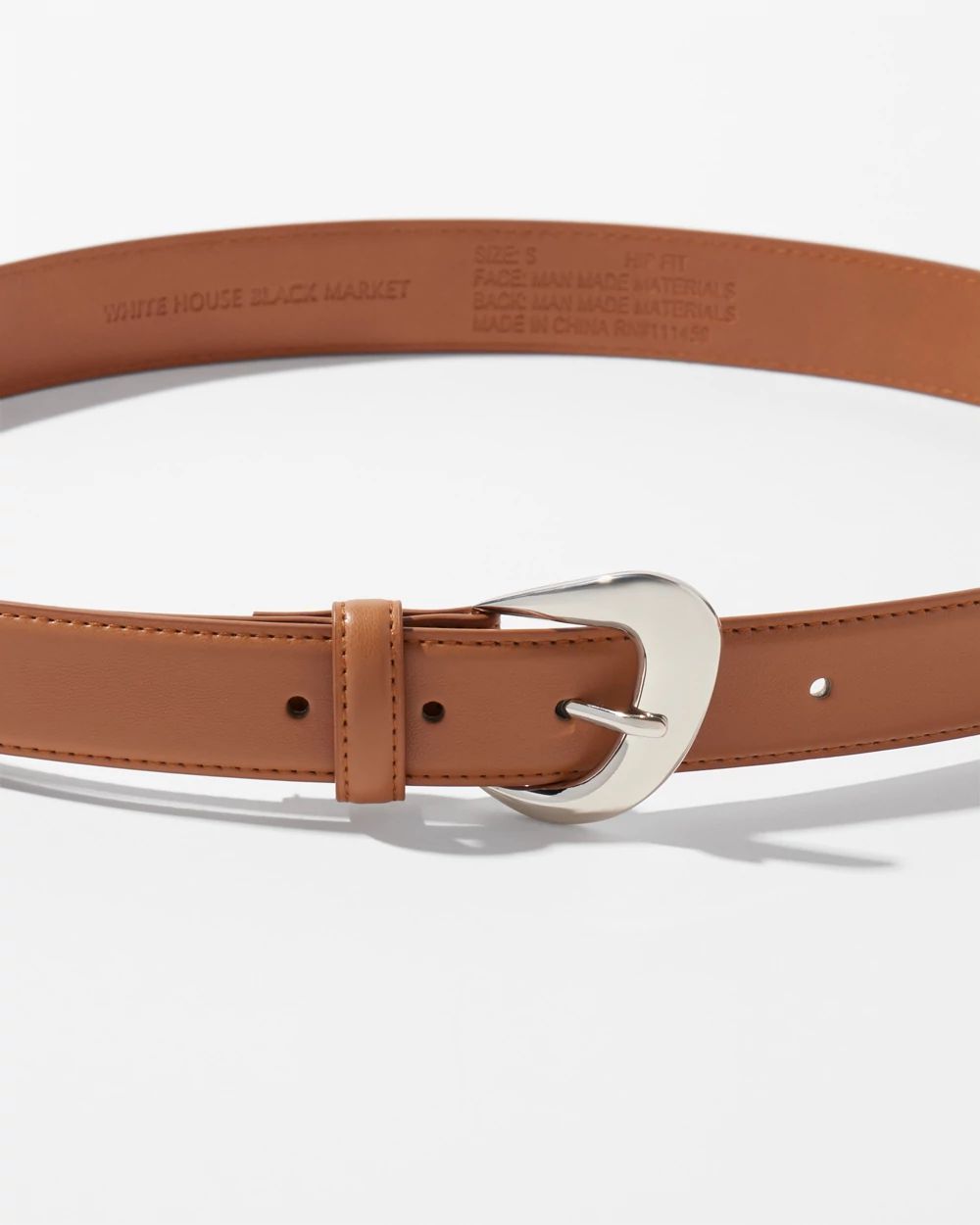 Sculptured Buckle Denim Belt