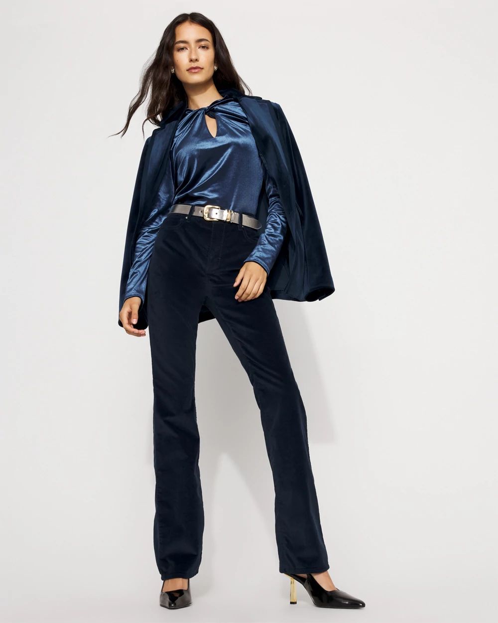 Velveteen Micro Bootcut Jean