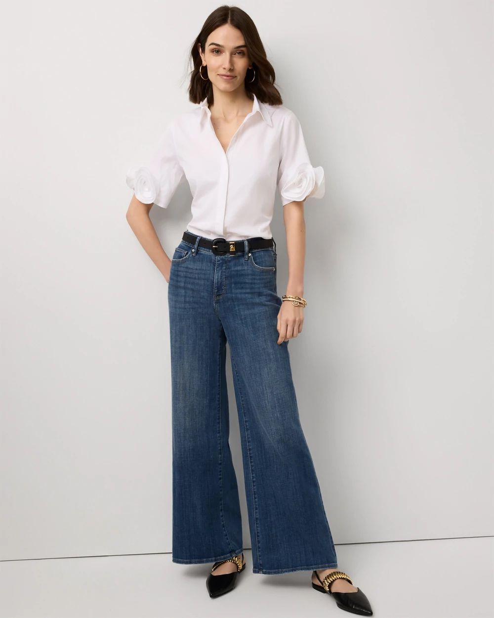 High-Rise Wide Leg Jeans
