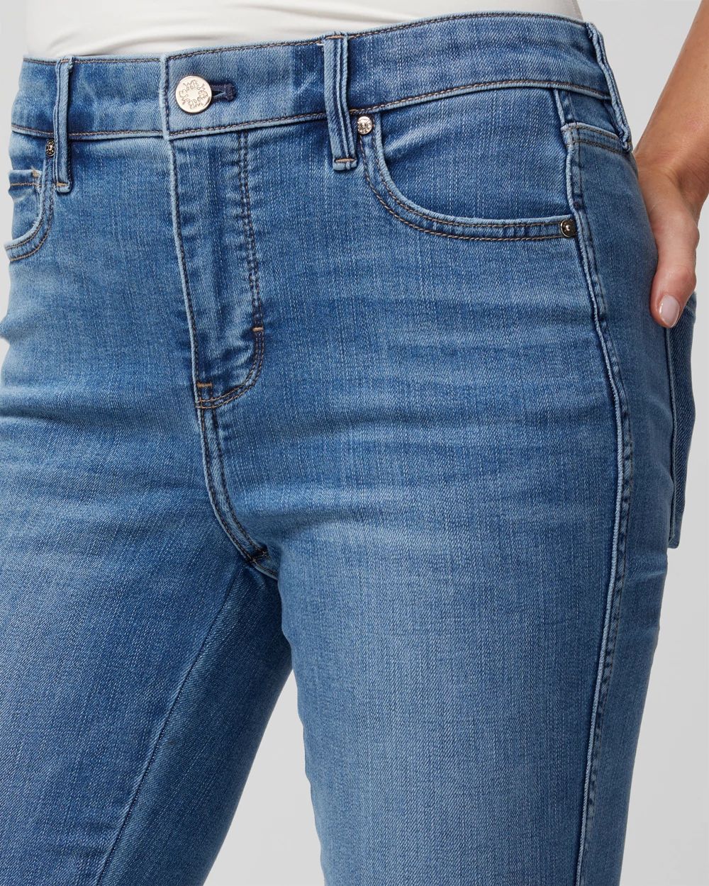 High-Rise Everyday Soft Denim™ Skinny Flare Jeans click to view larger image.