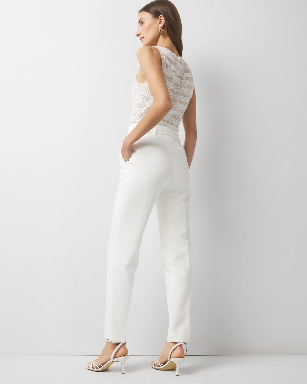 High-Rise Belted Tapered Ankle Pant