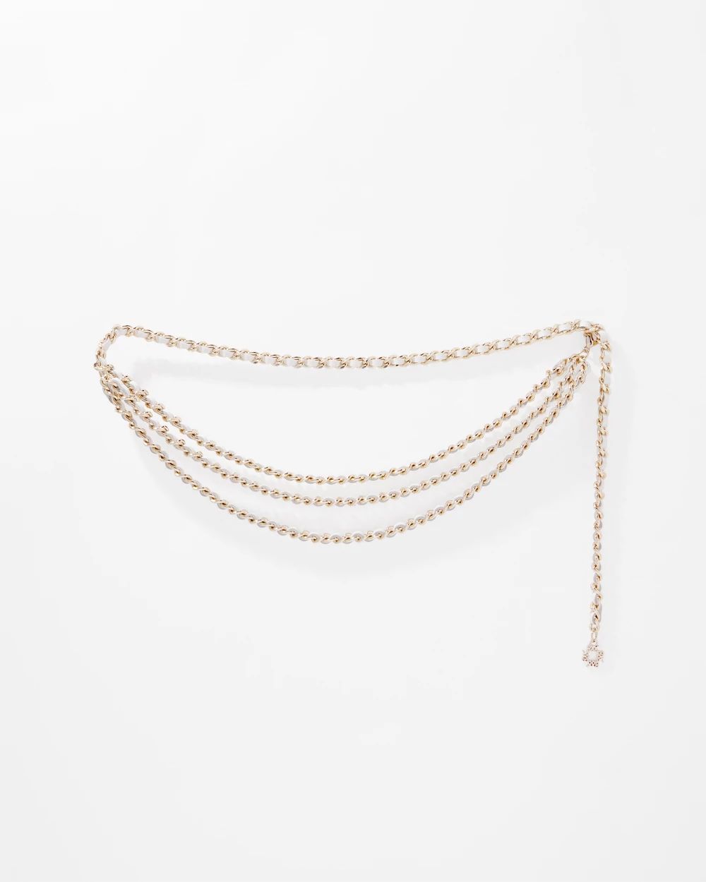 Chain Woven Leather Belt