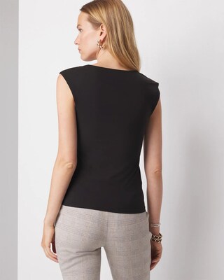 WHBM® FORME Square-Neck Cap-Sleeve Top click to view larger image.