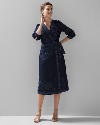 Denim Wrap Midi Dress