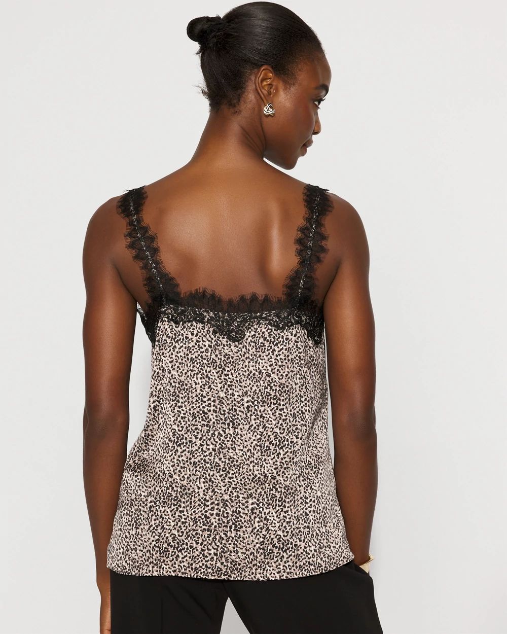 Lace Trimmed Satin Camisole