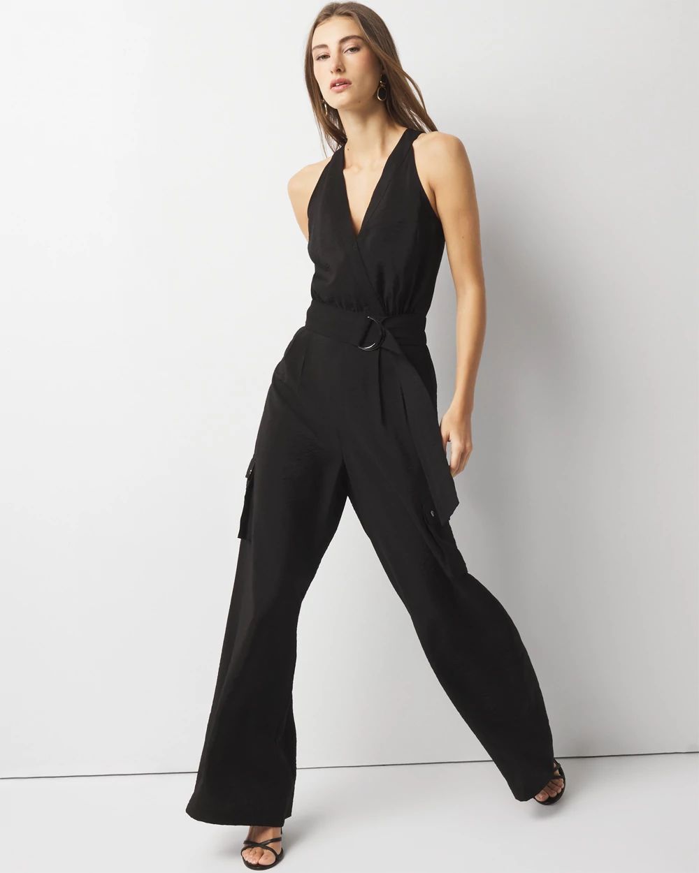 Wide Leg Utility Jumpsuit