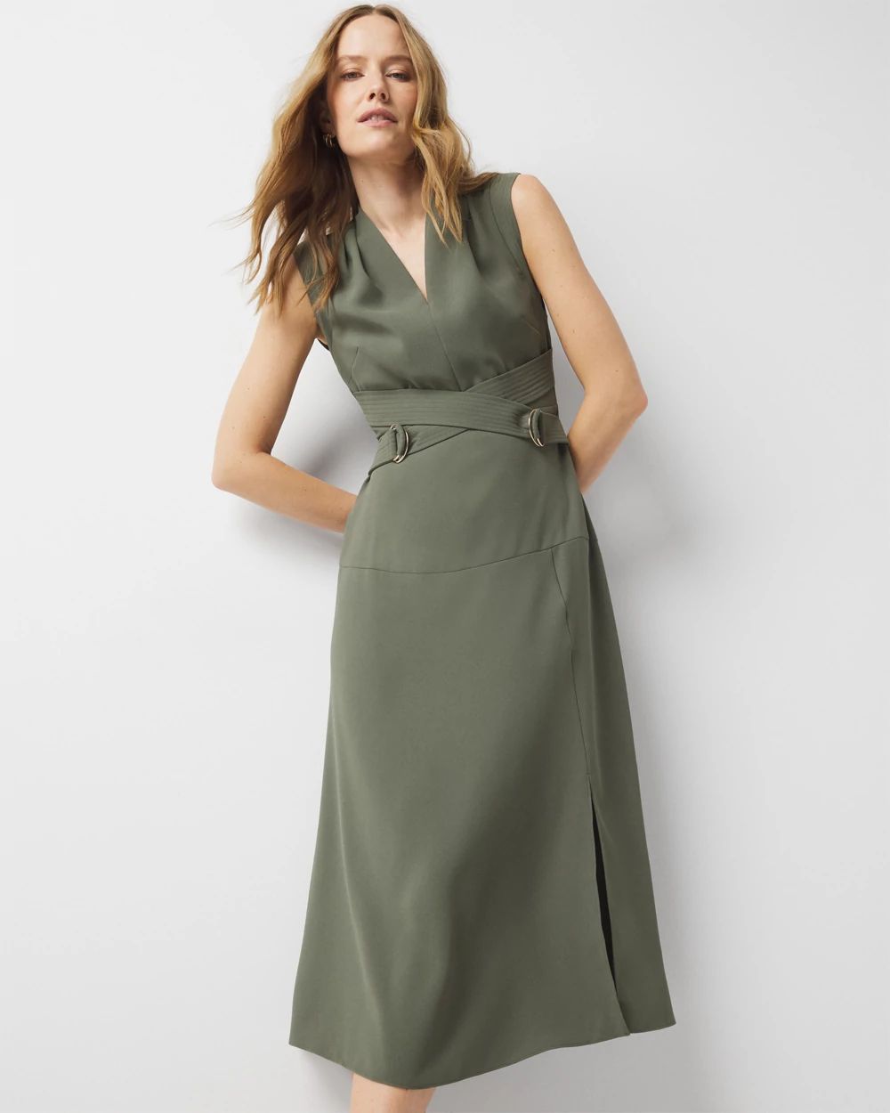 Crisscross Utility Midi Dress