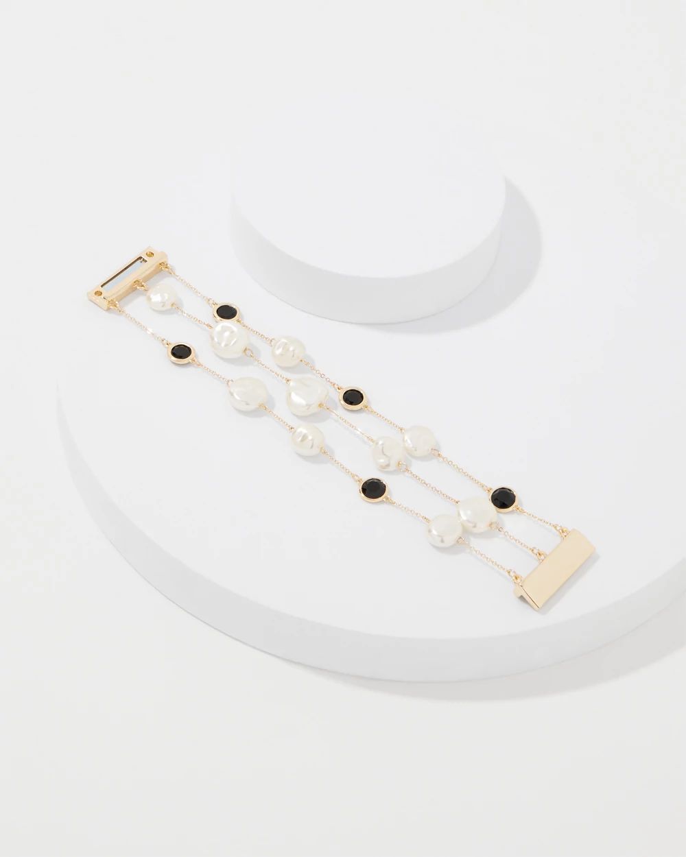 Black + White Multiple Strand Bracelet