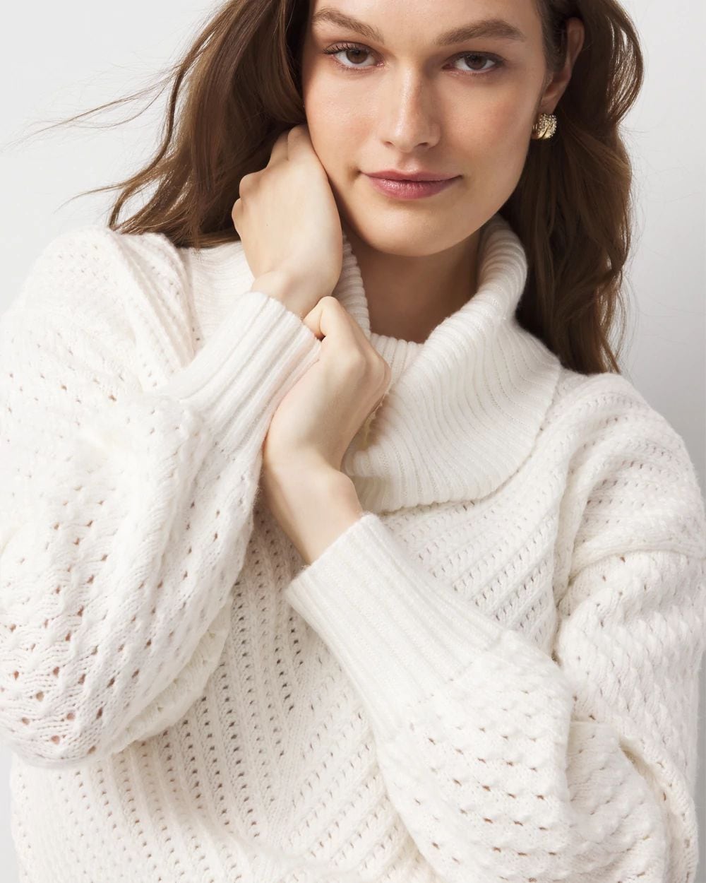 Dolman Sleeve Turtleneck Sweater