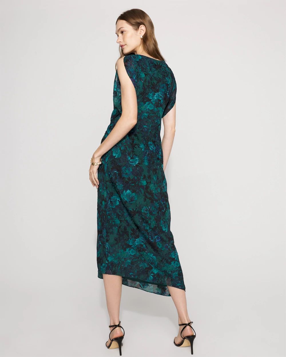 Flutter Sleeve Floral Slip Dress