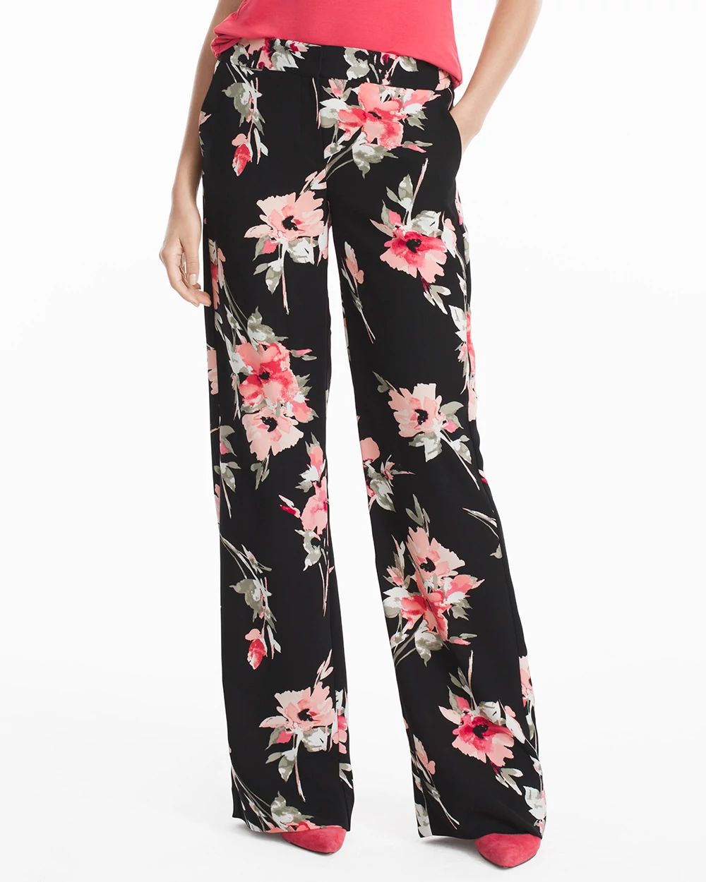 Floral Wide-Leg Pants