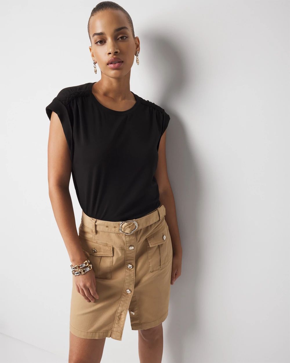 Braided Shoulder Tee