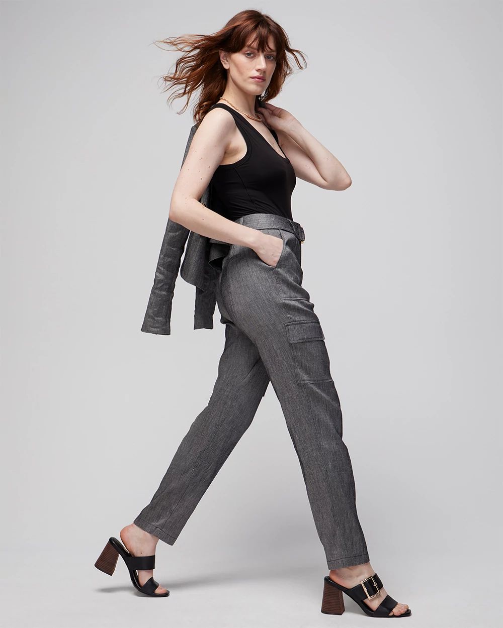 Linen Belted Utility Pant click to view larger image.