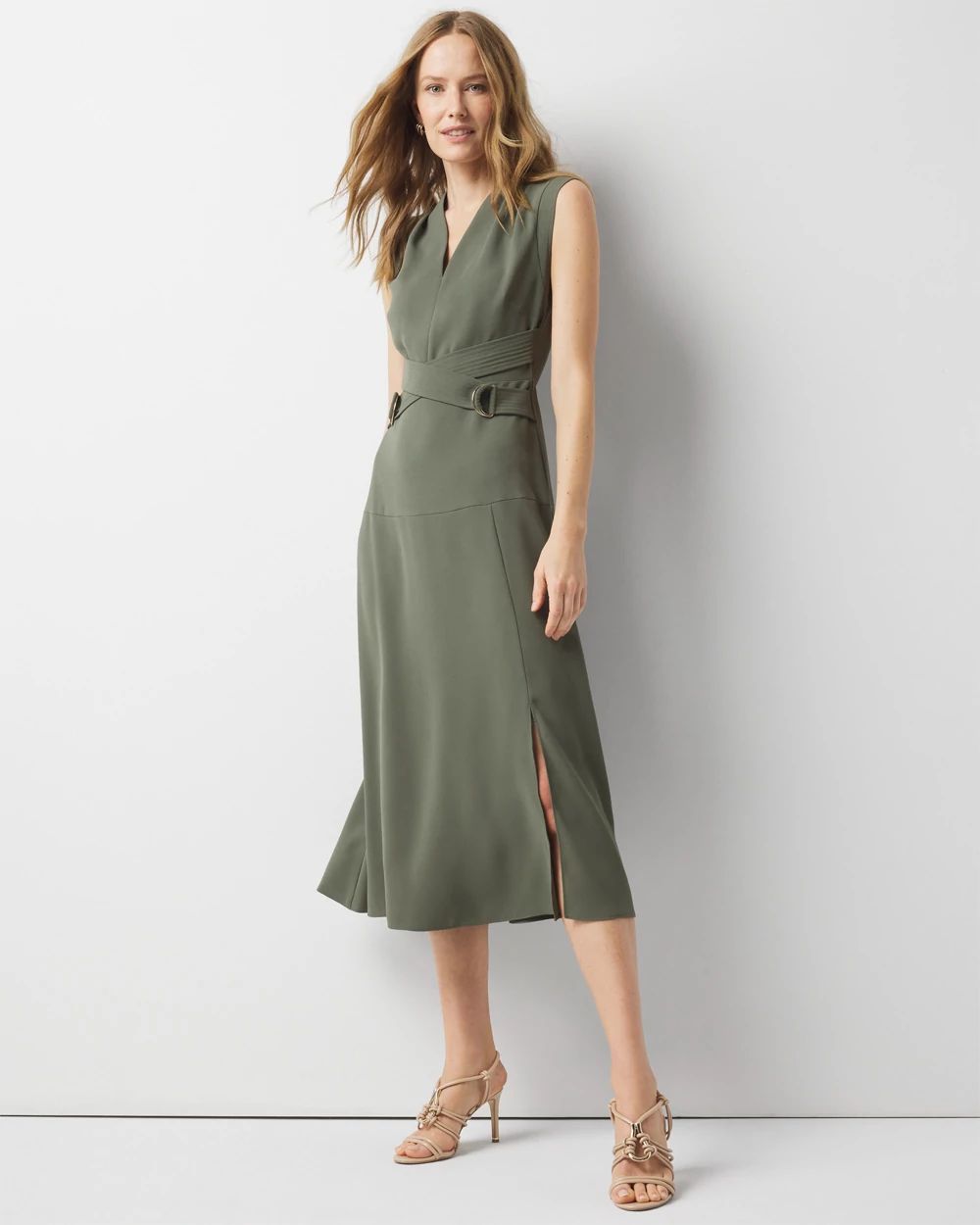 Crisscross Utility Midi Dress
