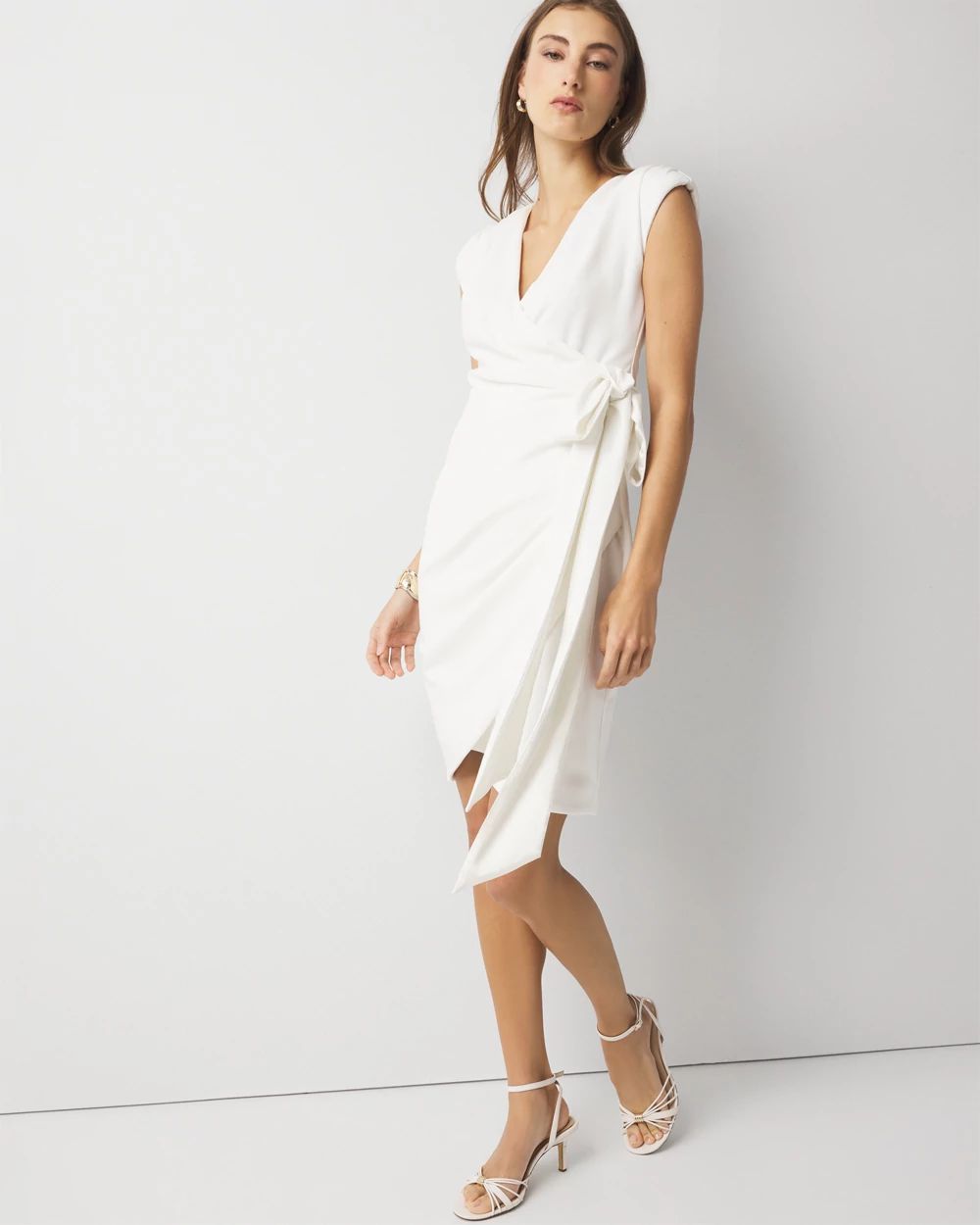 Faux Wrap Mini Dress