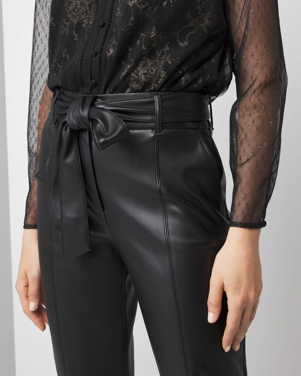 Extra High-Rise Tapered Faux Leather Pants