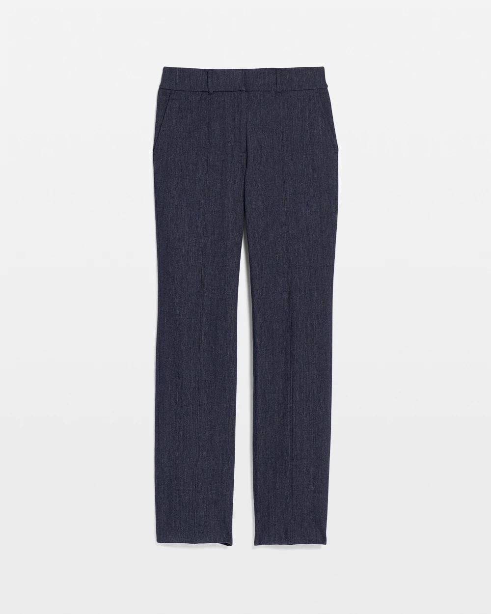 High-Rise Straight Leg Denim-Look Pant