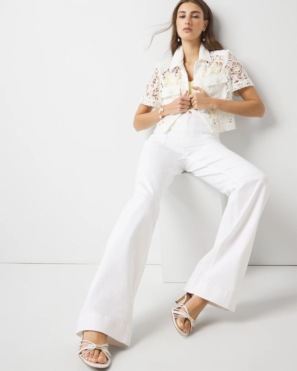 Short-Sleeve Lace Jacket