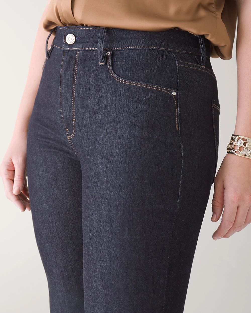 Curvy High-Rise Skinny Flare Jeans