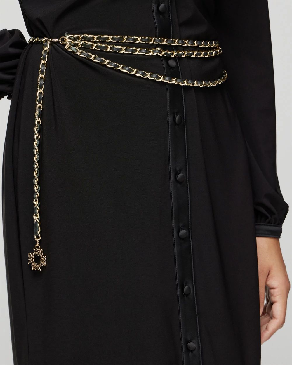 Chain Woven Leather Belt