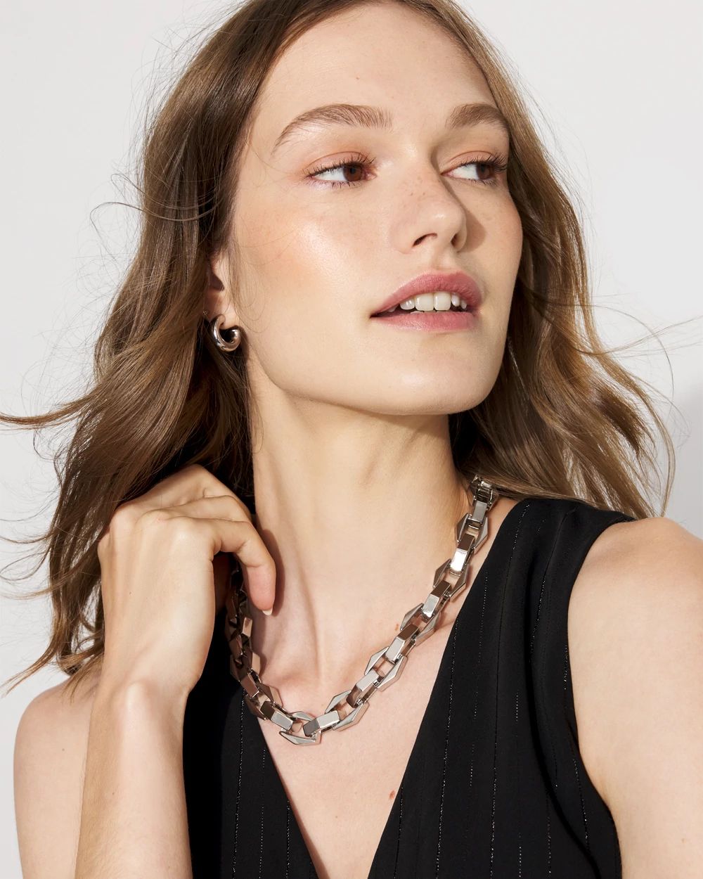 Geometric Links Necklace