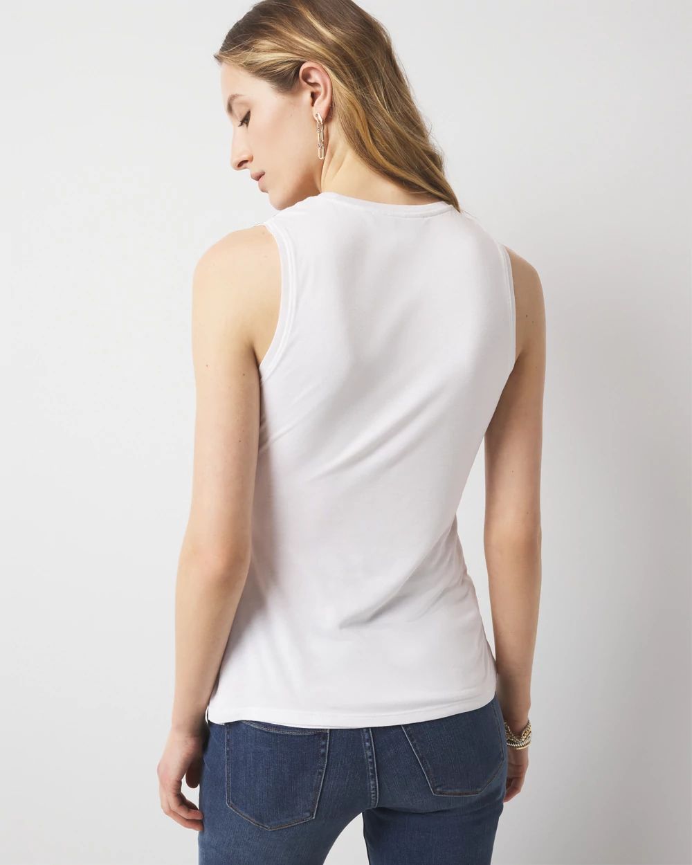 Pleated Wrap Tank Top