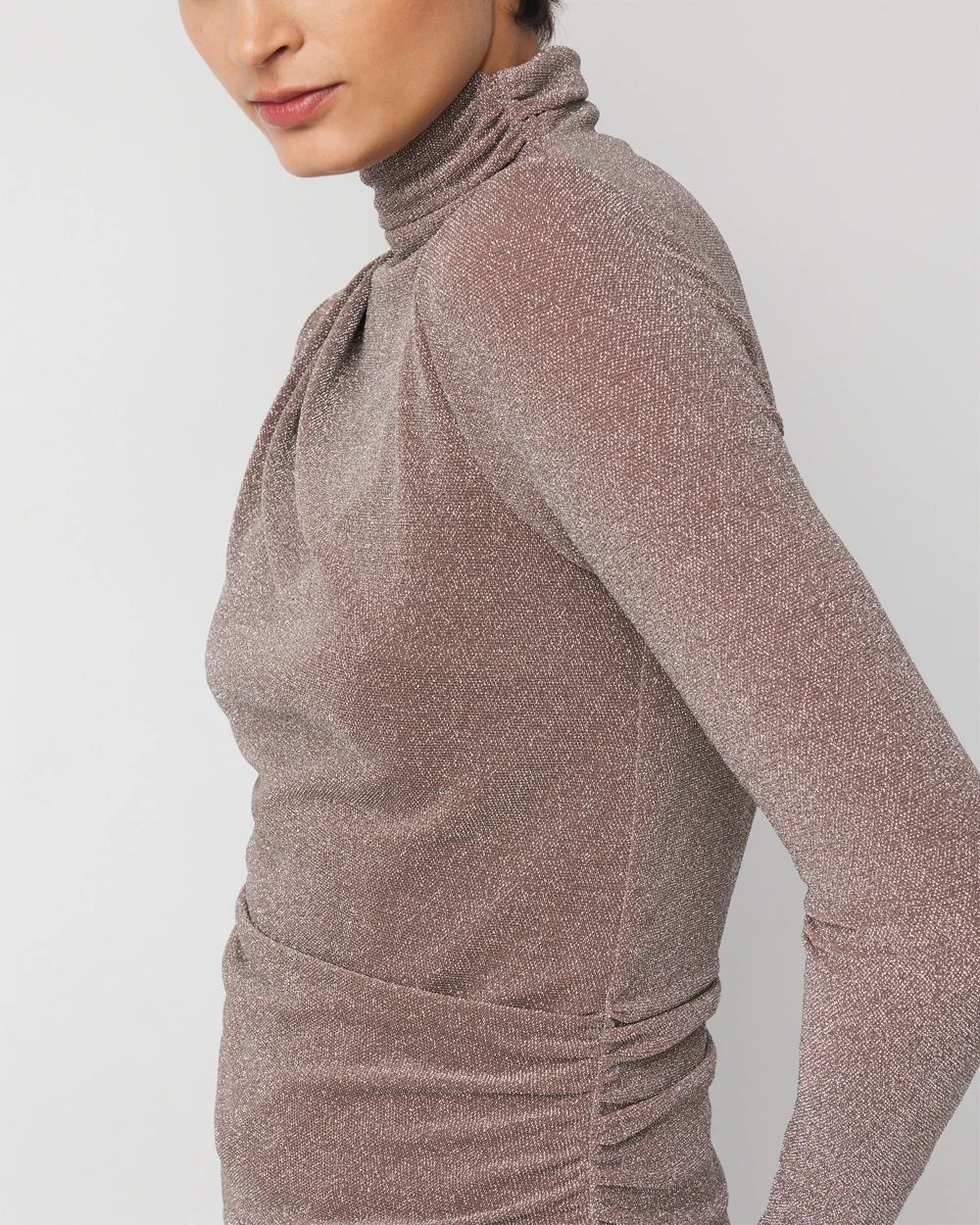 WHBM FORME™ Stretch Metallic Long-Sleeve Tee
