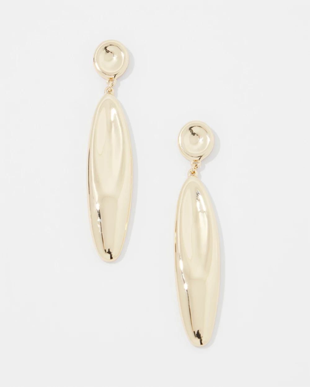 Gold Sculptural Statement Drop Earrings