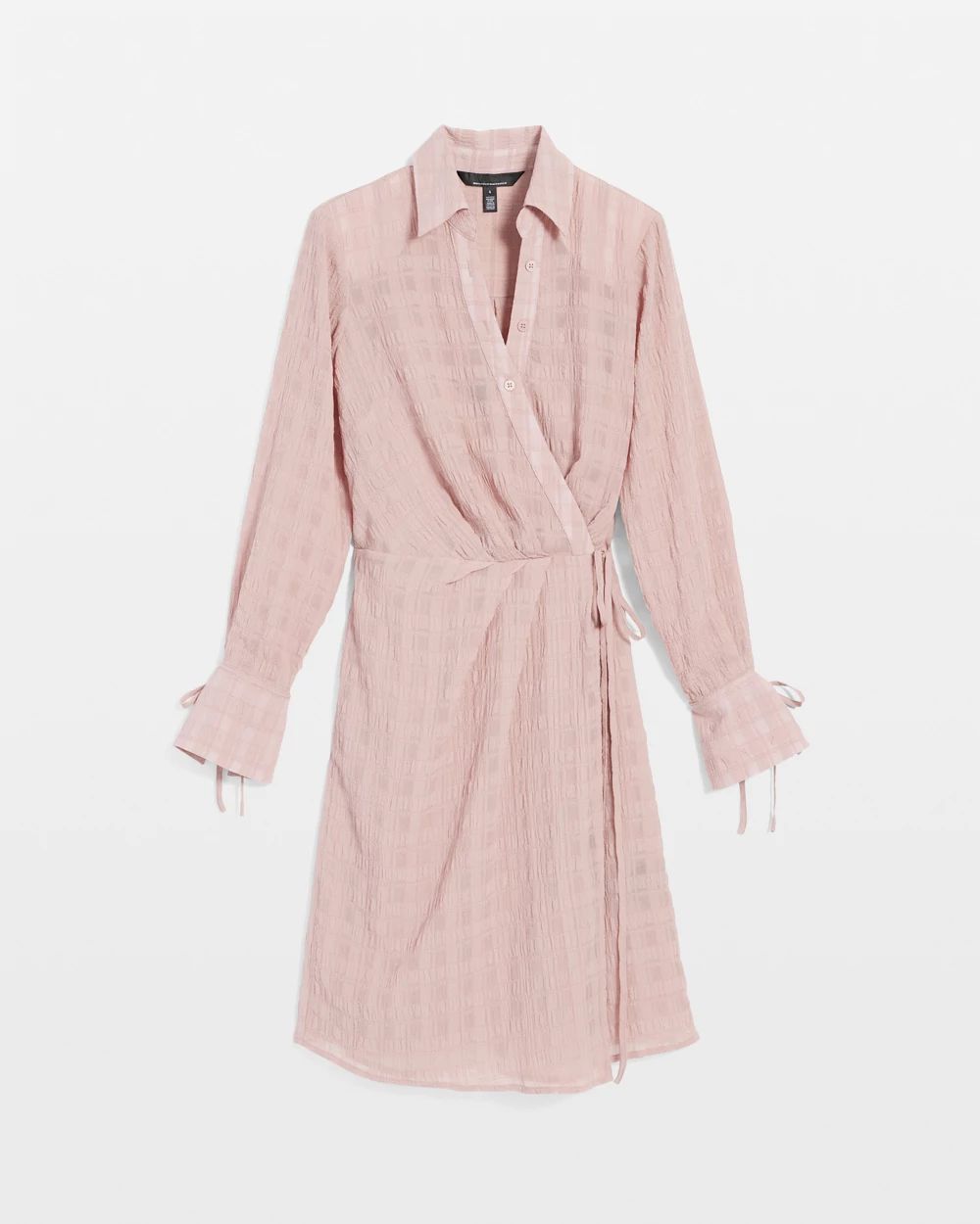 Tie-Detail Chiffon Shirt Dress