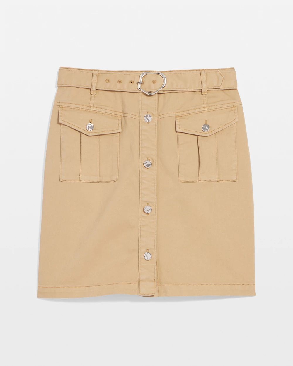 Belted Cargo Mini Skirt