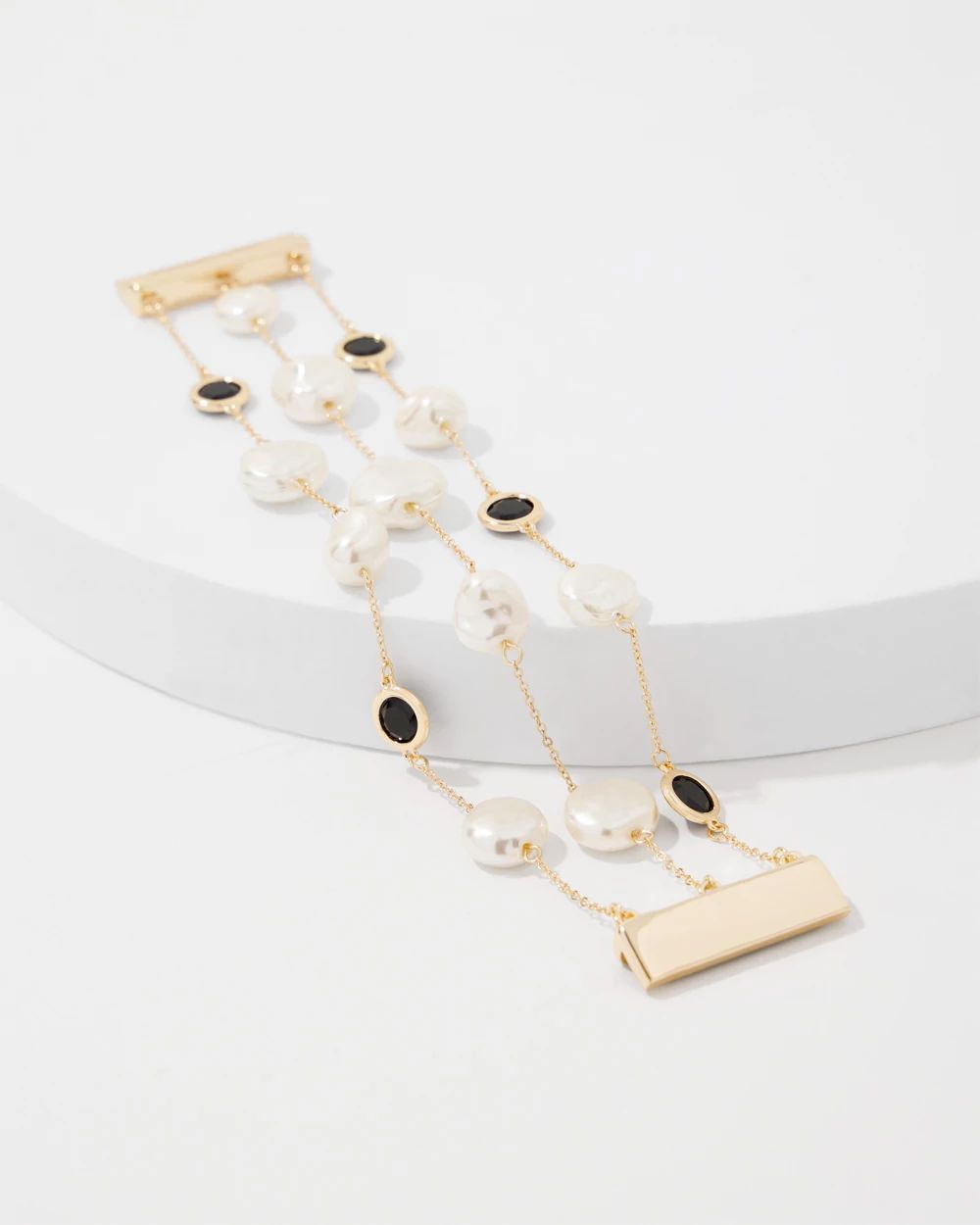 Black + White Multiple Strand Bracelet